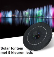 solar fontein 5 kleuren leds